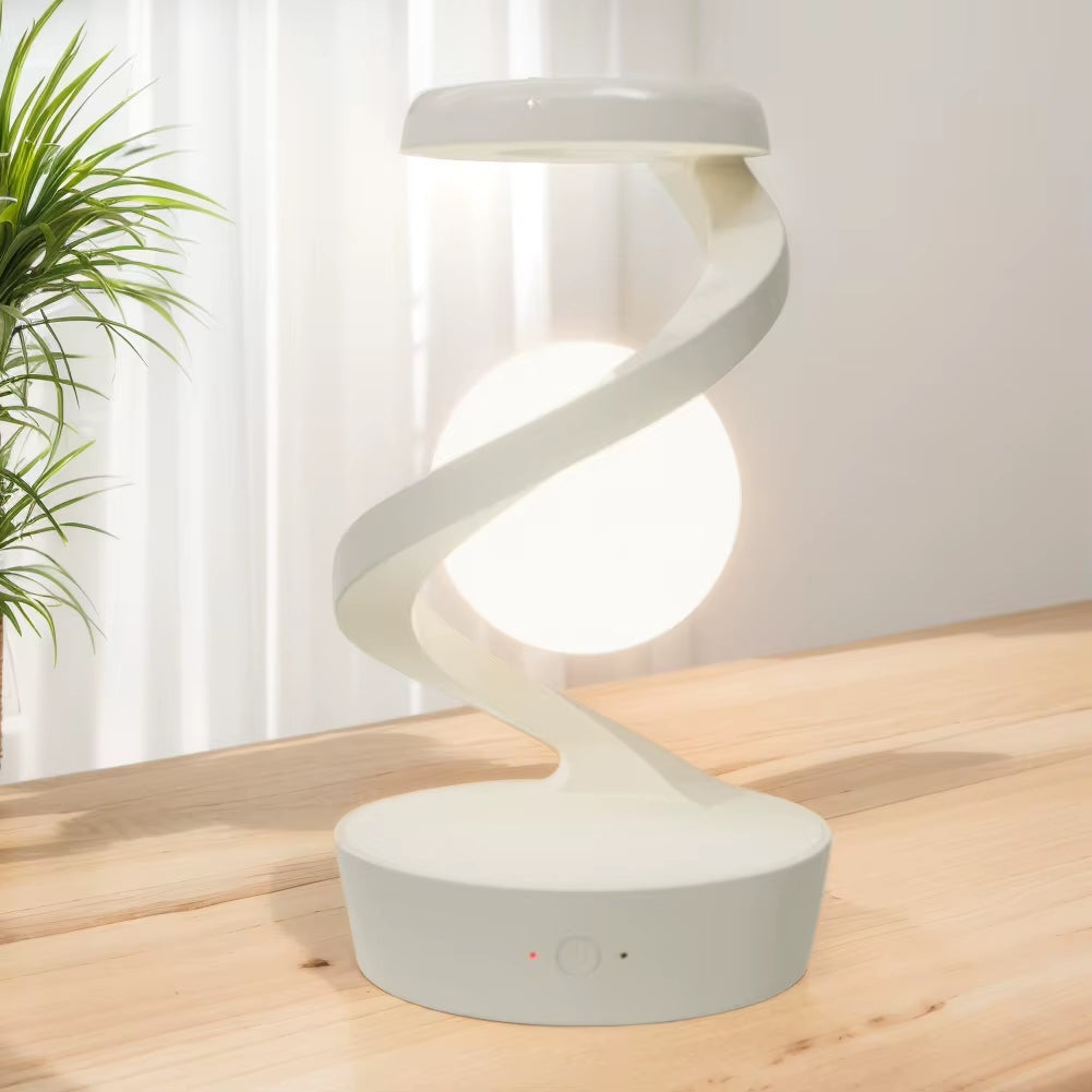 3D Levitating Ball Lamp 3D LED Lamp with Wireless Charging Floating Moon Table Lamp RGB Rotating Wireless Floating Lamp Decor