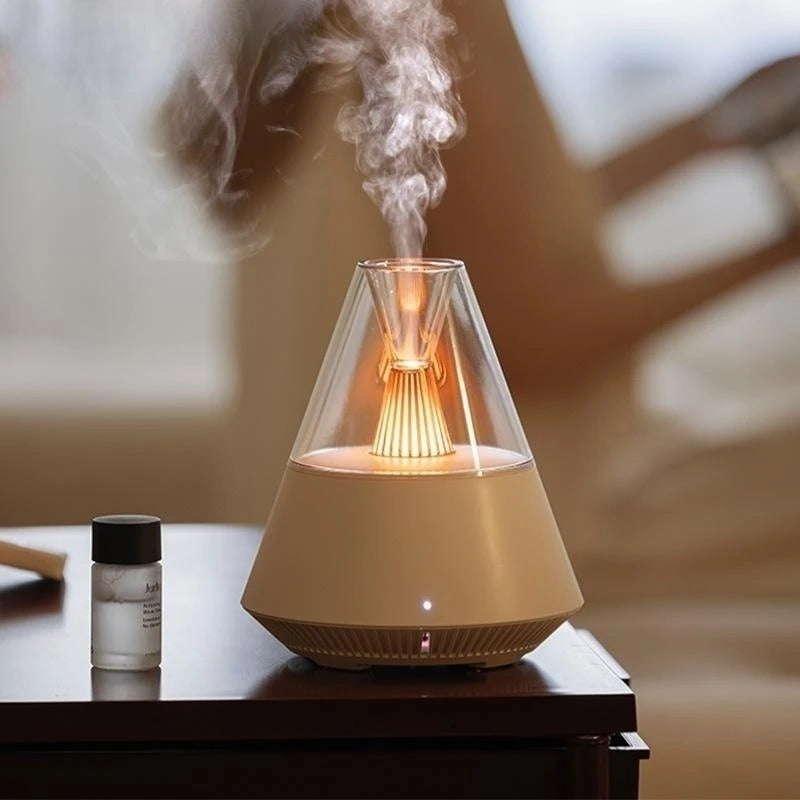 150ML USB Aromatherapy Diffuser Air Humidifier Remote Control Essential Oil Diffuser with Warm Night Light Home Aroma Humidifier