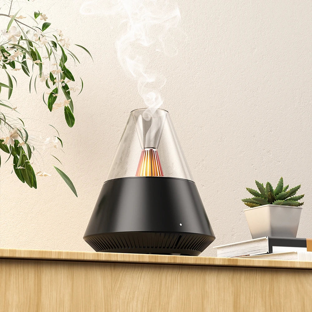 150ML USB Aromatherapy Diffuser Air Humidifier Remote Control Essential Oil Diffuser with Warm Night Light Home Aroma Humidifier